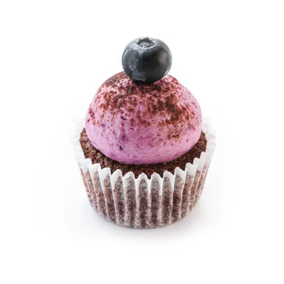 Mini blueberry cupcake