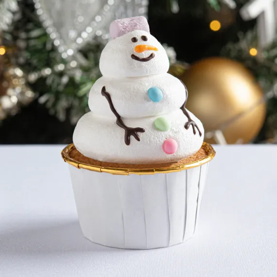 Big cupcake "Frosty the Snowman"