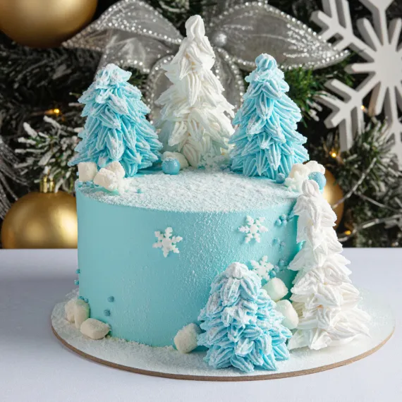 Cake "Snow fairy tale"