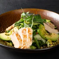 Green salad with chicken breast