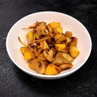 Гарнир: картофель жареный с грибами
