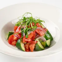  Vegetable salad with dressings